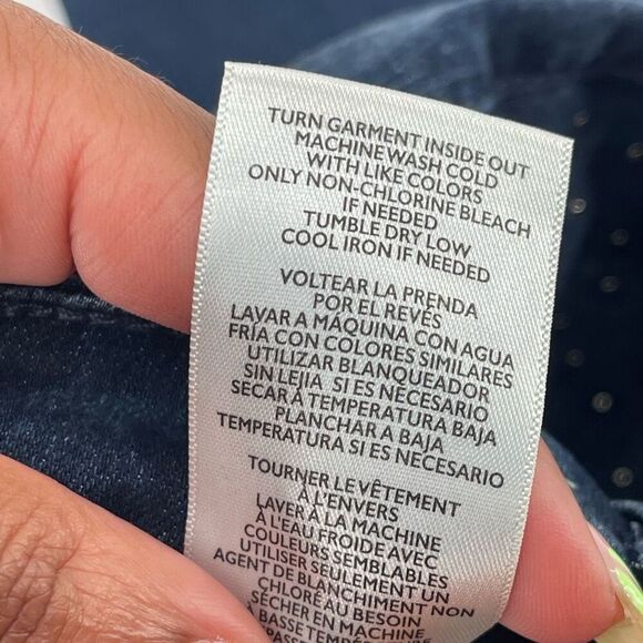 Rebecca Minkoff Dark Wash Studded Skinny Jeans Women’s Size 10 Mid Rise - Picture 14 of 16